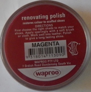 Magenta Shoe Polish Magenta Boot Polish Hand Bag Polish